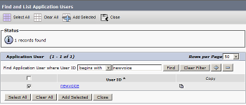 Select User Select User