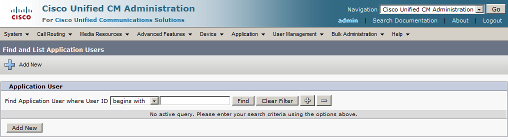 Add New Application User Add New Application User